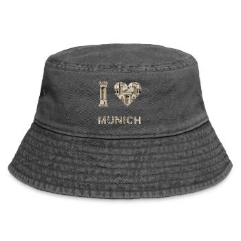 I love Munich – Classical Architecture Love - Vintage Bucket Hat - vintage black - Front