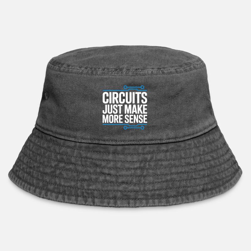 Circuits make technology more meaningful - Vintage Bucket Hat - vintage black