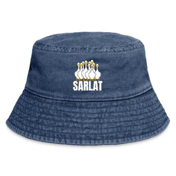 Sarlat, foie gras, duck - Vintage Bucket Hat - vintage denim - Front