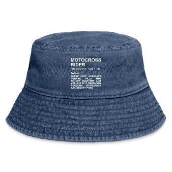 Motocrossfahrer Definition - Vintage Bucket Hat - Vintage Denim - Vorne