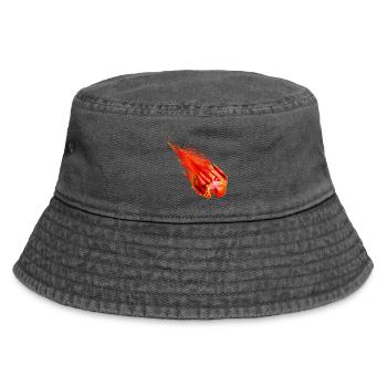 Glühender Asteroid mit Feuerschweif – Powerdesign - Vintage Bucket Hat - Vintage Schwarz - Vorne