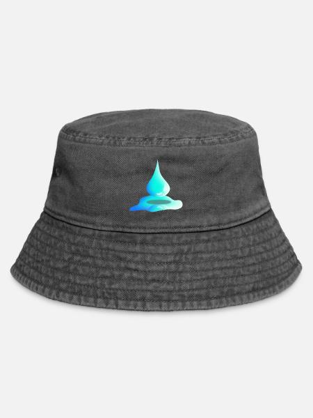 Wassertropfen | Wasser | Natur - Vintage Bucket Hat - Vintage Schwarz