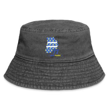 Seine et Marne 77 - Vintage Bucket Hat - vintage black - Front