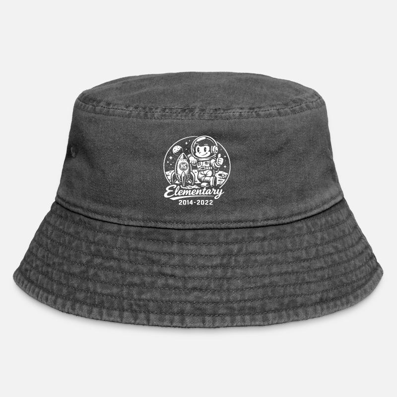 Elemental Astronaut Moon - Vintage Bucket Hat - vintage black