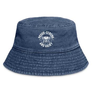 Highland Cow / Highland Beef – I Love Highlands - Vintage Bucket Hat - vintage denim - Front