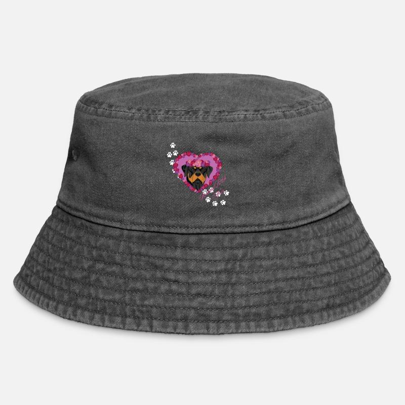 Resting B!tch Face Rottweiler - Vintage Bucket Hat - vintage black