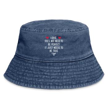 love - Vintage Bucket Hat - vintage denim - Front