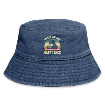 Mürrische Katze - Vintage Bucket Hat - Vintage Denim - Vorne