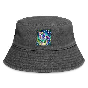 Fantasy Unicorn Horse Fans Unicorn Lovers - Vintage Bucket Hat - vintage black - Front