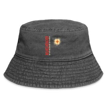 Wilhelmshaven - Vintage Bucket Hat - Vintage Schwarz - Vorne