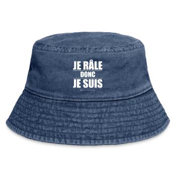 Je râle donc je suis – humour râleur râleuse - Bob vintage - vintage bleu jeans - Devant