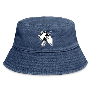 Cool Llama Head Sunglasses Dart Mouth Side - Vintage Bucket Hat - vintage denim - Front