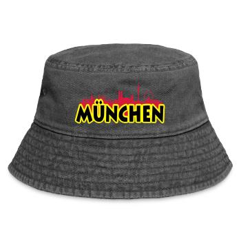 München - Vintage Bucket Hat - Vintage Schwarz - Vorne