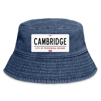 Ortsschild von Cambridge - Vintage Bucket Hat - Vintage Denim - Vorne