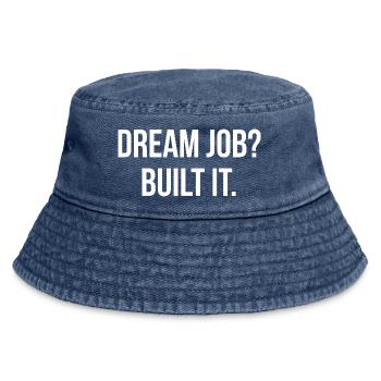 JOB DE RÊVE ? CONSTRUIT. | Greyline Officiel - Bob vintage - vintage bleu jeans - Devant