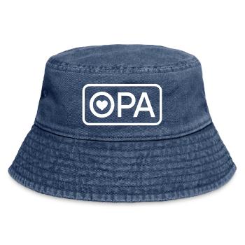 OPA 2026 Stolzer Großvater Ankündigung - Vintage Bucket Hat - Vintage Denim - Vorne