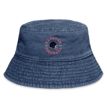 Houston Football Retro Logo - Vintage Bucket Hat - vintage denim - Front