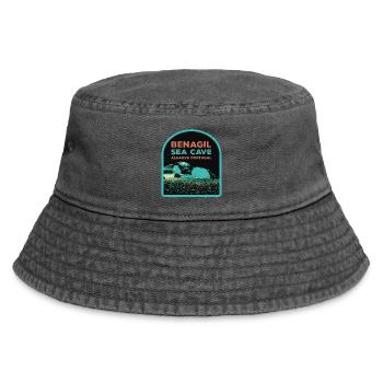 Berühmte Benagil Meereshöhle, Algarve Portugal - Vintage Bucket Hat - Vintage Schwarz - Vorne
