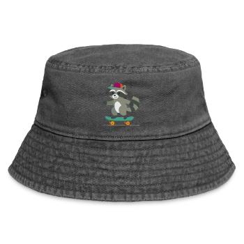 Skateboard raton laveur avec casquette de baseball - Bob vintage - noir vintage - Devant