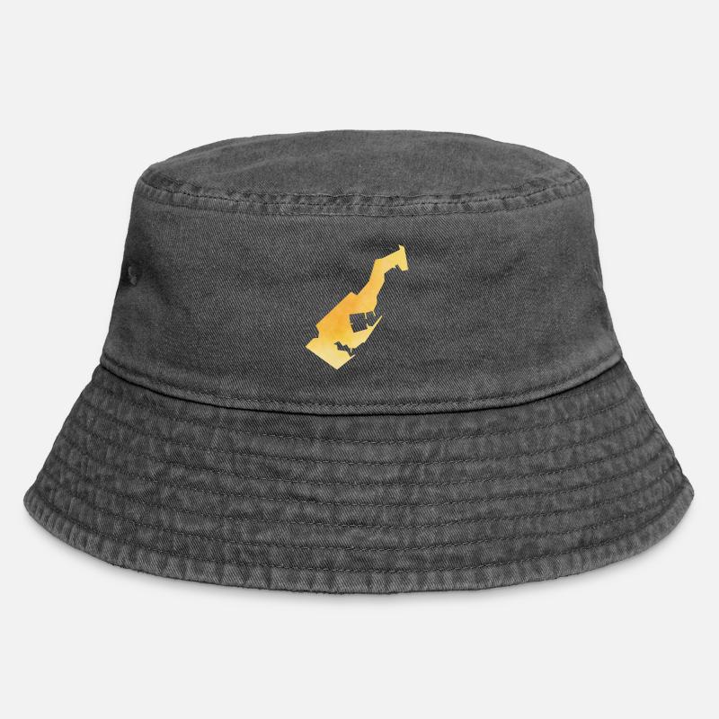 Monaco - Vintage Bucket Hat - Vintage Schwarz