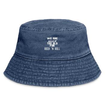 ROCK AND ROLL - Vintage Bucket Hat - vintage denim - Front