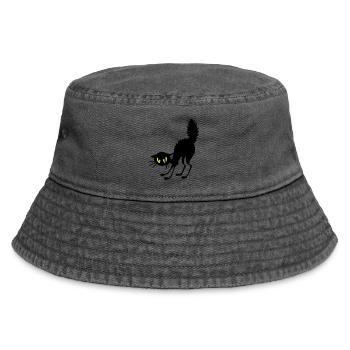 Annoyed cat - Vintage Bucket Hat - vintage black - Front