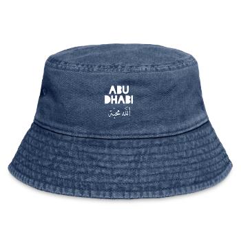 Abu Dhabi vereinigte Arabische Emirate Souvenir  - Vintage Bucket Hat - Vintage Denim - Vorne