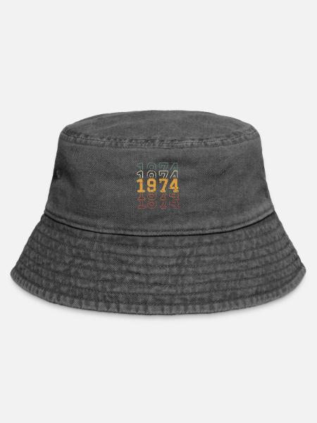 1974 - Vintage Bucket Hat - Vintage Schwarz