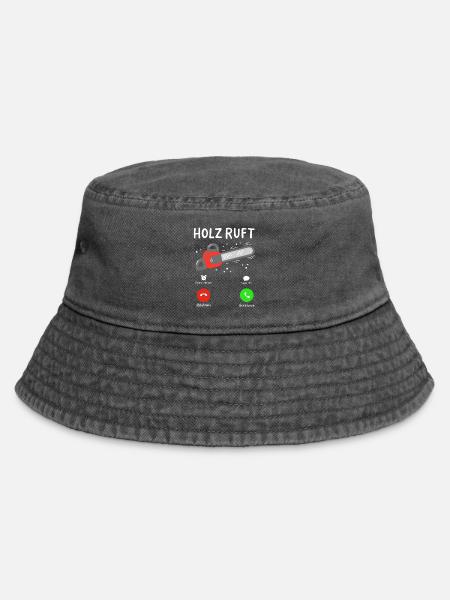 Holz Holzfäller - Vintage Bucket Hat - Vintage Schwarz