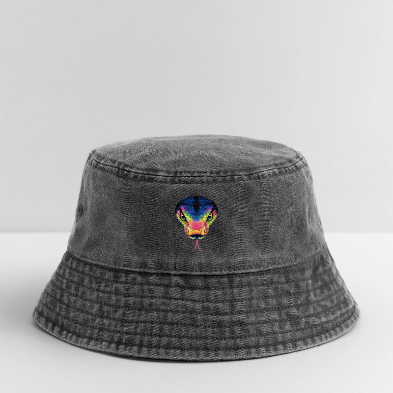 Snake Python Cobra Mamba Rattlesnake Snake Vintage Bucket Hat