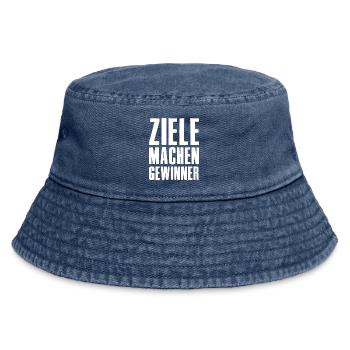 Ziele machen Gewinner Gründer Unternehmer Startup - Vintage Bucket Hat - Vintage Denim - Vorne
