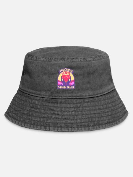 Braille Lehrer Blindenschrift Punktum - Vintage Bucket Hat - Vintage Schwarz