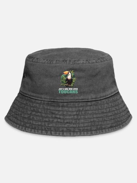 Tukane Tukan - Vintage Bucket Hat - Vintage Schwarz