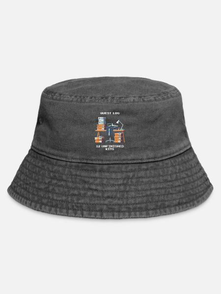 Questlog: 12 unfertige Kits | Modellbau - Vintage Bucket Hat - Vintage Schwarz