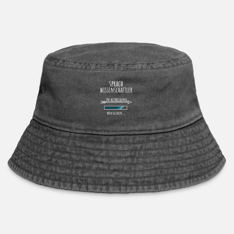 Linguistics Studies Profession Education - Vintage Bucket Hat - vintage black