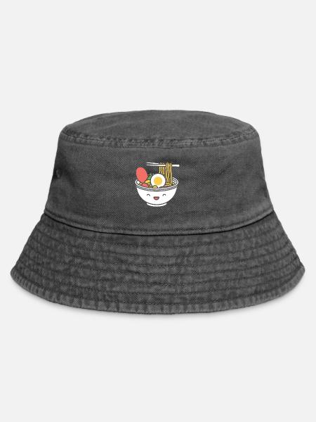 Ramen - Vintage Bucket Hat - Vintage Schwarz