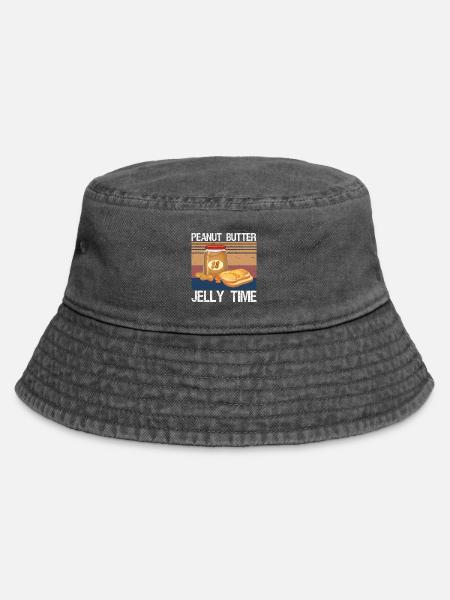 Peanut Butter Jelly Time - Vintage Bucket Hat - Vintage Schwarz