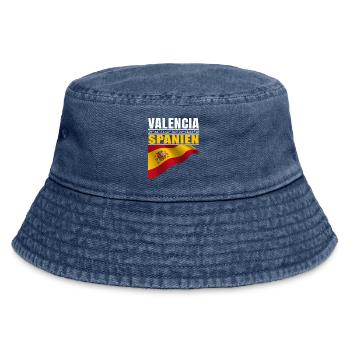 Valencia - Vintage Bucket Hat - vintage denim - Front