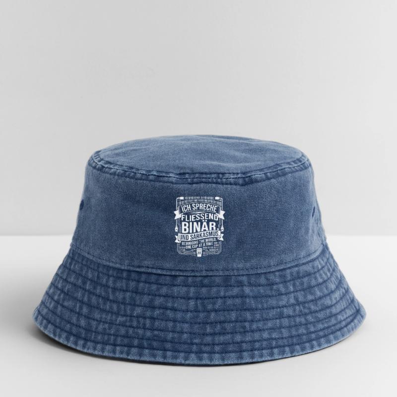 Coding Binary Coffee Sarcasm Vintage Bucket Hat