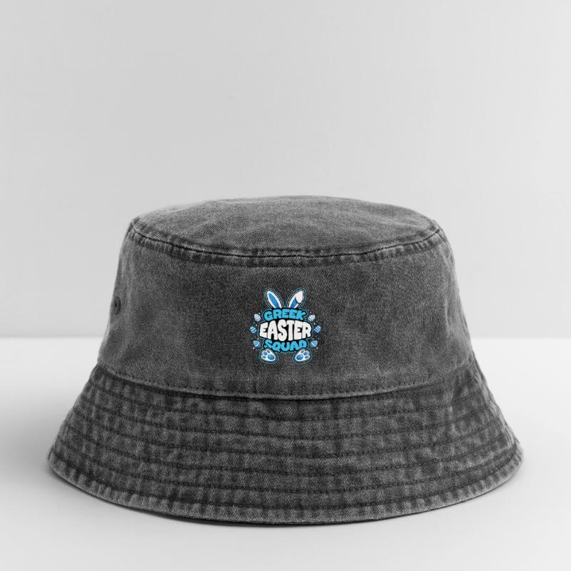 Greek Easter Squad Easter Bunny Easter Egg Vintage Bucket Hat