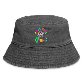 Retro Back to the 80s Vintage Design - Vintage Bucket Hat - Vintage Schwarz - Vorne