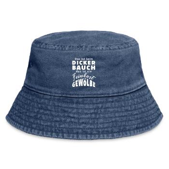 Dicker bauch feinkostgewoelbe fett lustig spruch g - Vintage Bucket Hat - Vintage Denim - Vorne