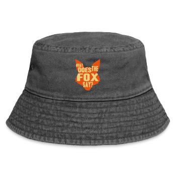 What Does The Fox Say - Vintage Bucket Hat - Vintage Schwarz - Vorne