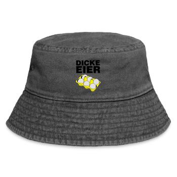 Dicke Eier - Vintage Bucket Hat - Vintage Schwarz - Vorne