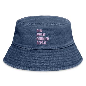 Courir. Sueur. Conquérir. Répéter. - Bob vintage - vintage bleu jeans - Devant