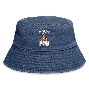 Chien de race beagle - Bob vintage - vintage bleu jeans - Devant