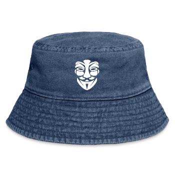 Anonymes Gesicht - Vintage Bucket Hat - Vintage Denim - Vorne