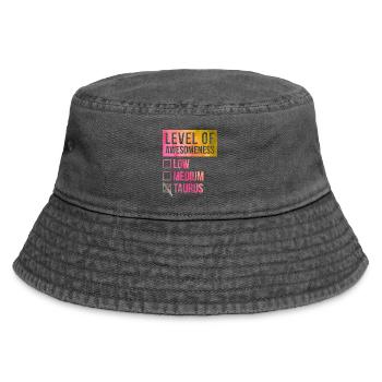 Stier - Vintage Bucket Hat - Vintage Schwarz - Vorne