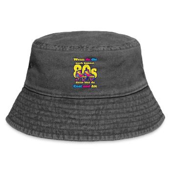 Roller skates - Vintage Bucket Hat - vintage black - Front