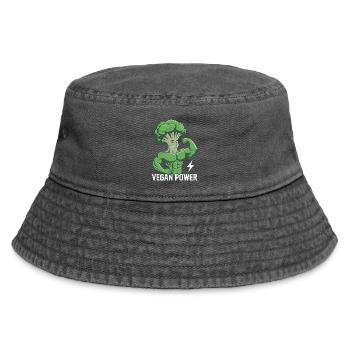 Vegan Power - Vintage Bucket Hat - vintage black - Front